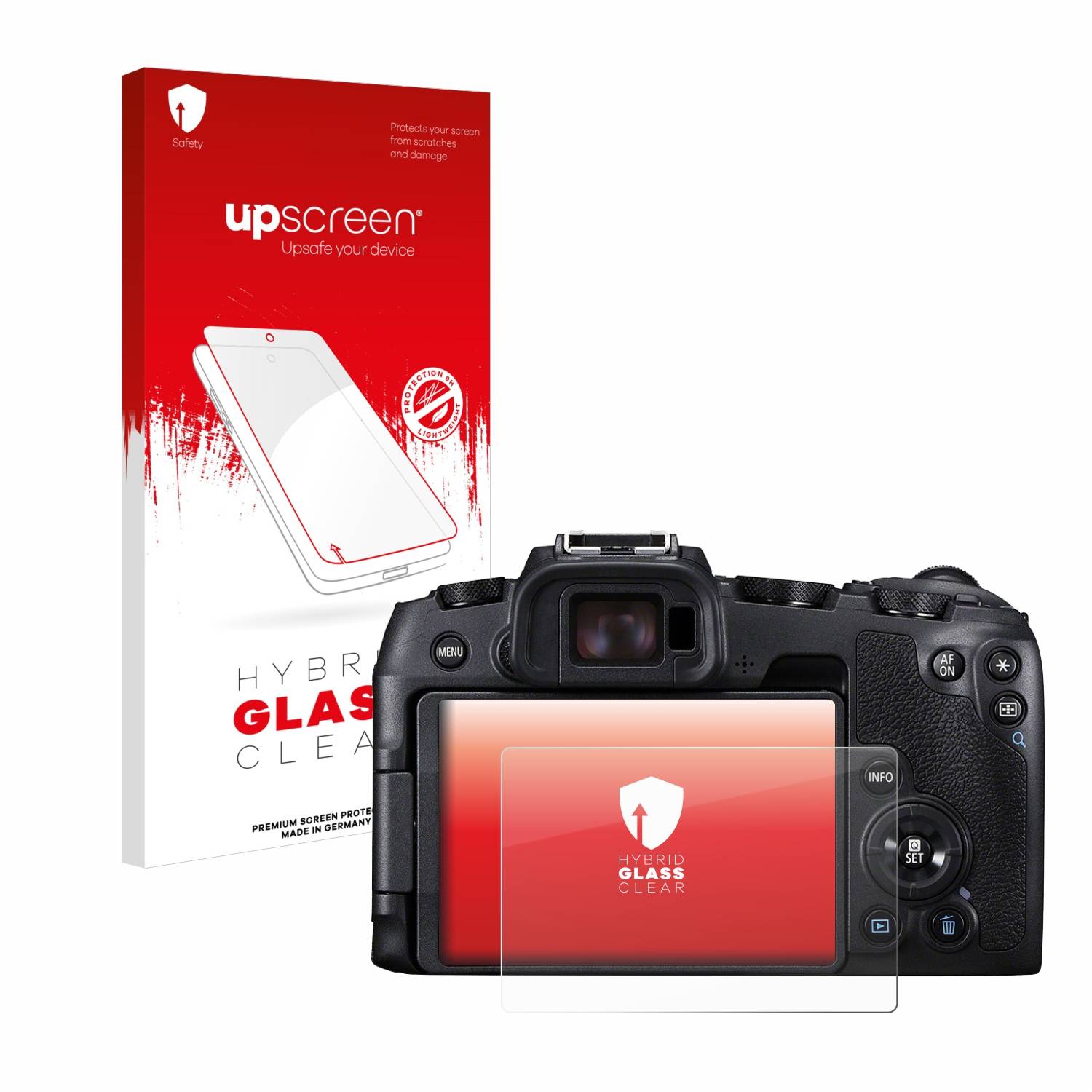 upscreen Hybrid Glass Clear Premium Schutzglas Folie für Canon EOS