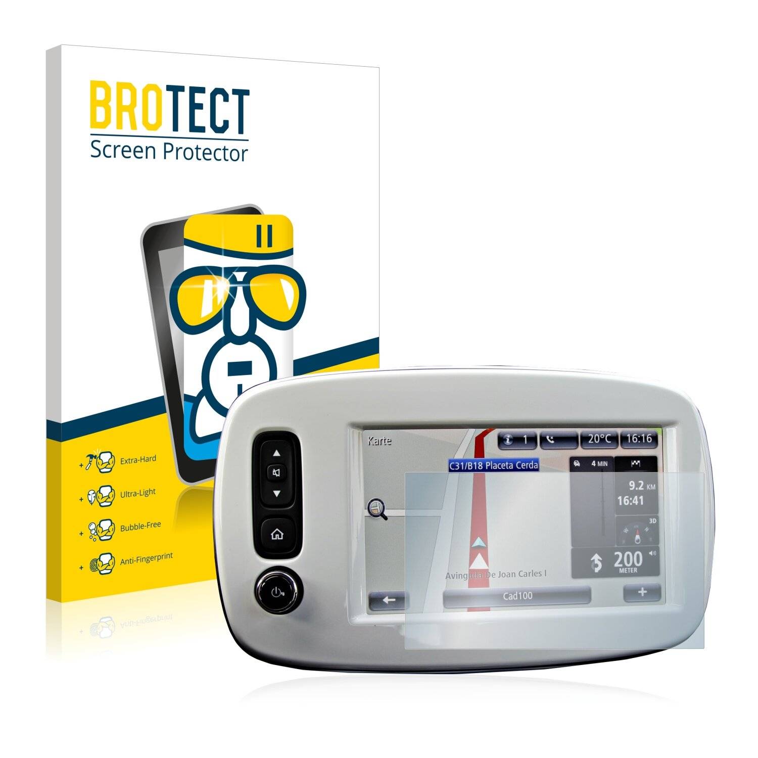 BROTECT AirGlass Schutzglas Folie für TomTom Smart 453