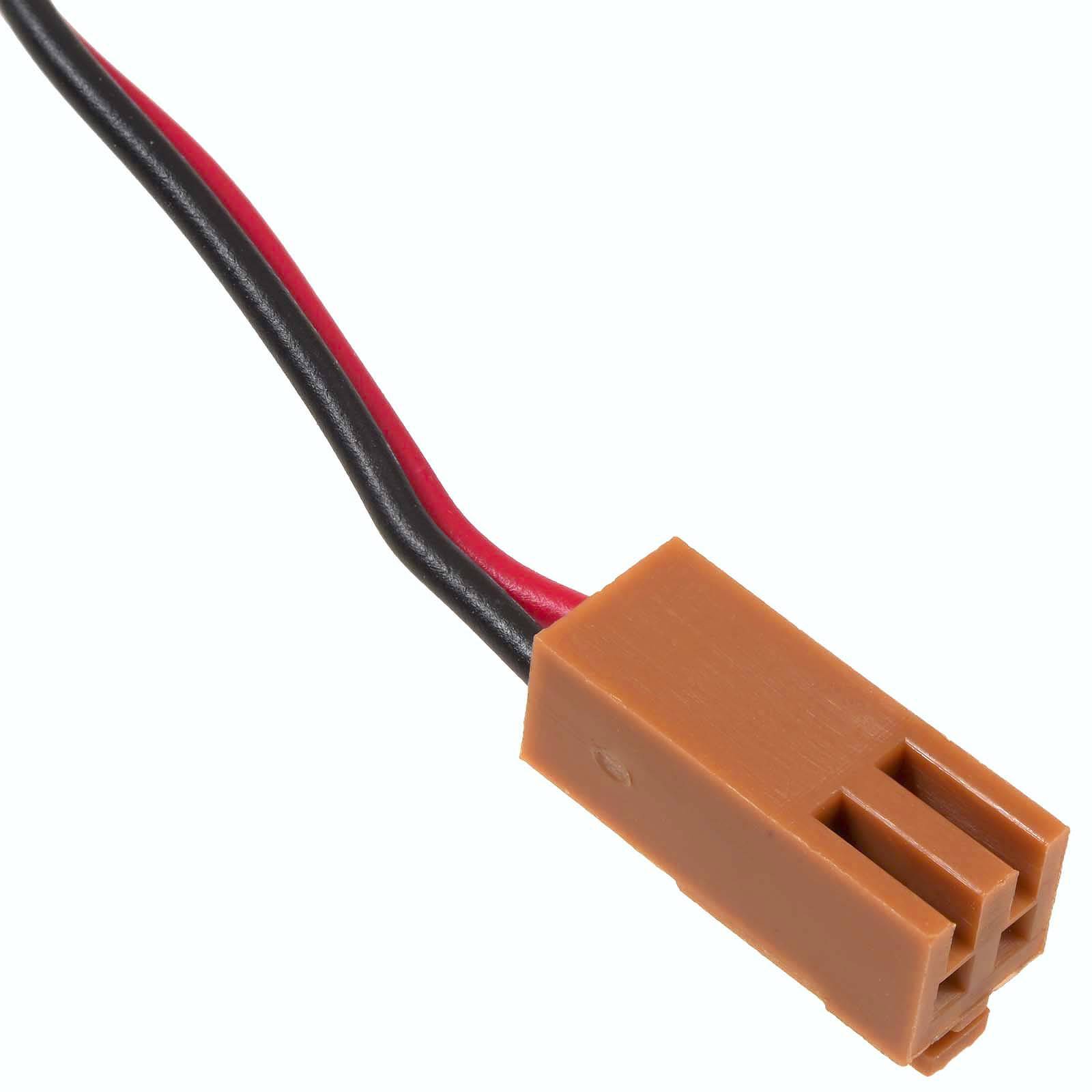 Powery SPS-Lithiumbatterie kompatibel mit Toshiba Typ ER3V -brauner Stecker, 3,6V, Lithium-Thionylchlorid
