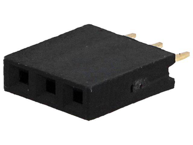 Buchsenleiste, 1x 3-polig, RM 2,54, H 8,4, gerade