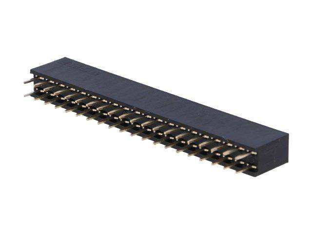 Buchsenleiste, 2x 20-polig, RM 2,54, H 8,4, gerade