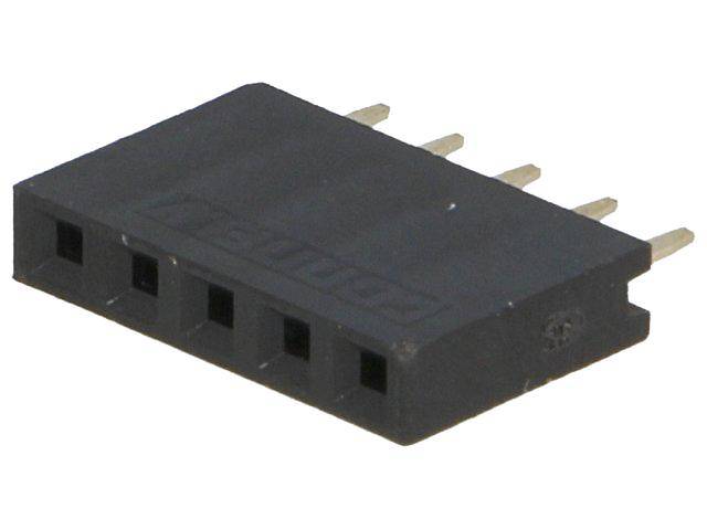 Buchsenleiste, 1x 5-polig, RM 2,54, H 8,4, gerade