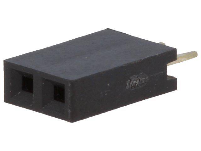 Buchsenleiste, 1x 2-polig, RM 2,54, H 8,4, gerade