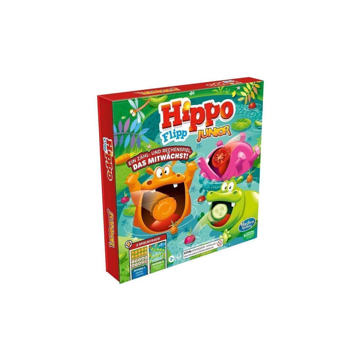 HASD0085 - Hippo Flipp Junior, Brettspiel, für 2-4 Spieler, ab 3 Jahren (DE-Ausgabe)