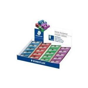 STAEDTLER Spitzer Metallic, aus Metall, 20er Thekendisplay für normalstarke Stifte bis 8,2 mm Durchmesser, Spitzwinkel