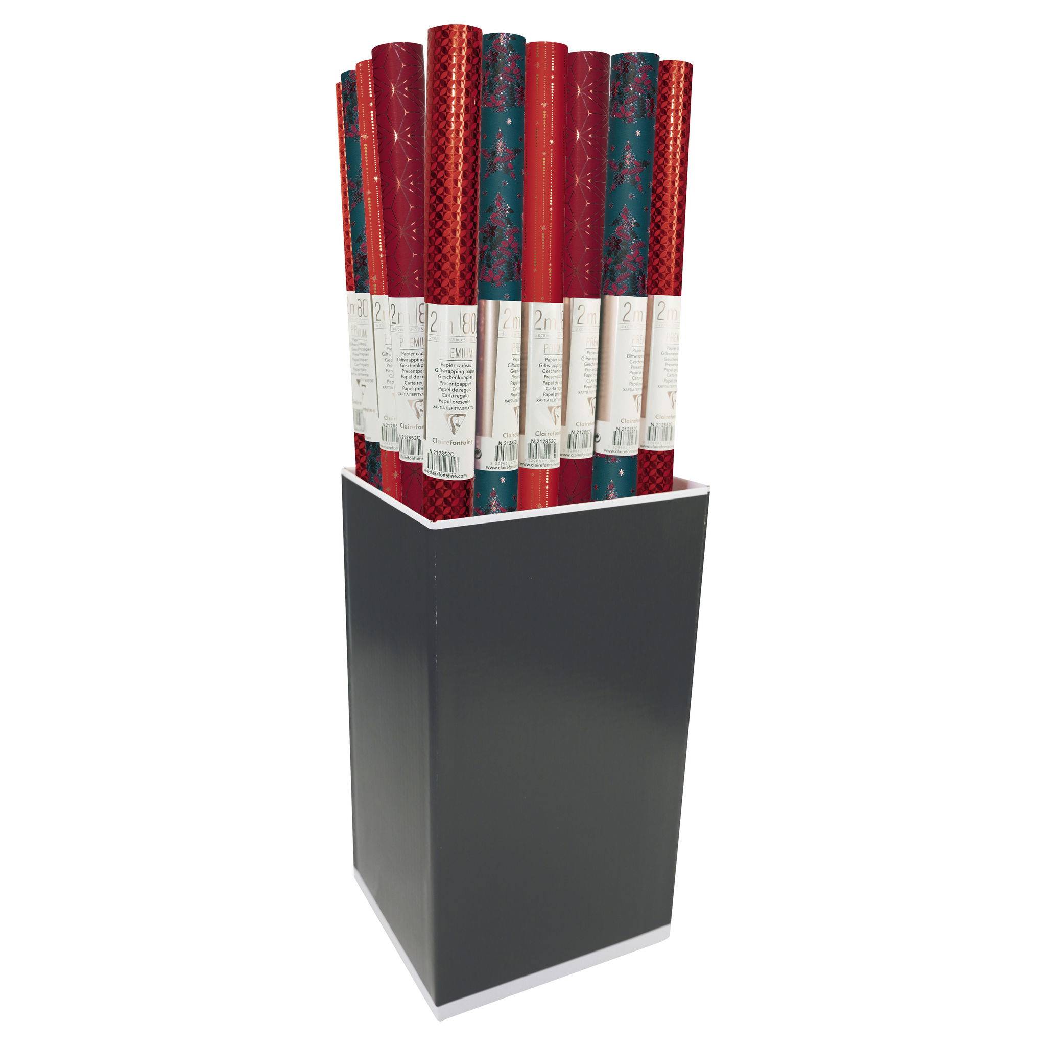 Clairefontaine 30x Geschenkpapierrollen 2x0,70m Weihnachten Velvet Sort. 212887C