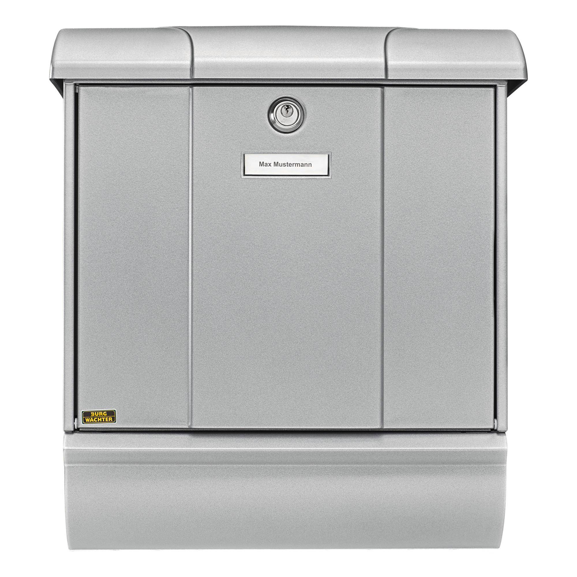 BURG WÄCHTER Briefkasten + Box OLYMP-SET 91600 SI Farbe silber