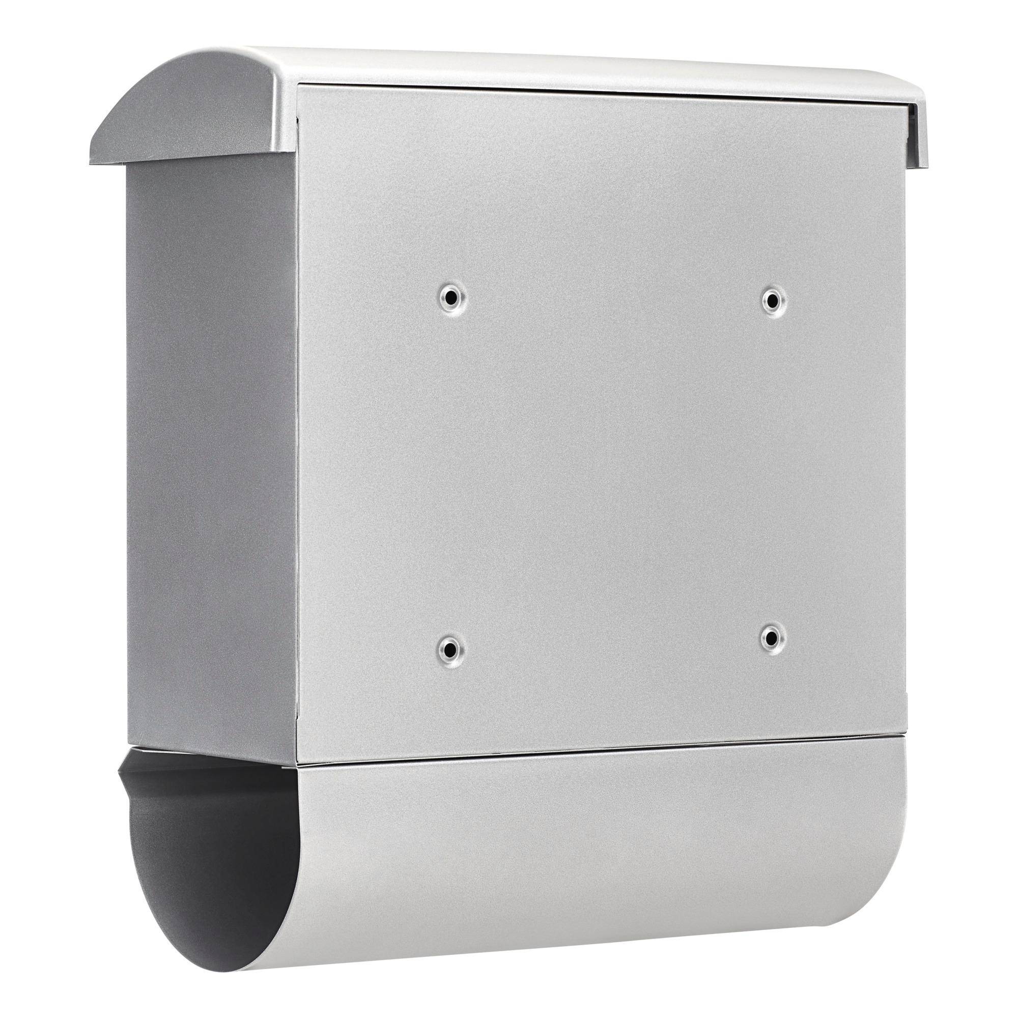 BURG WÄCHTER Briefkasten + Box OLYMP-SET 91600 SI Farbe silber