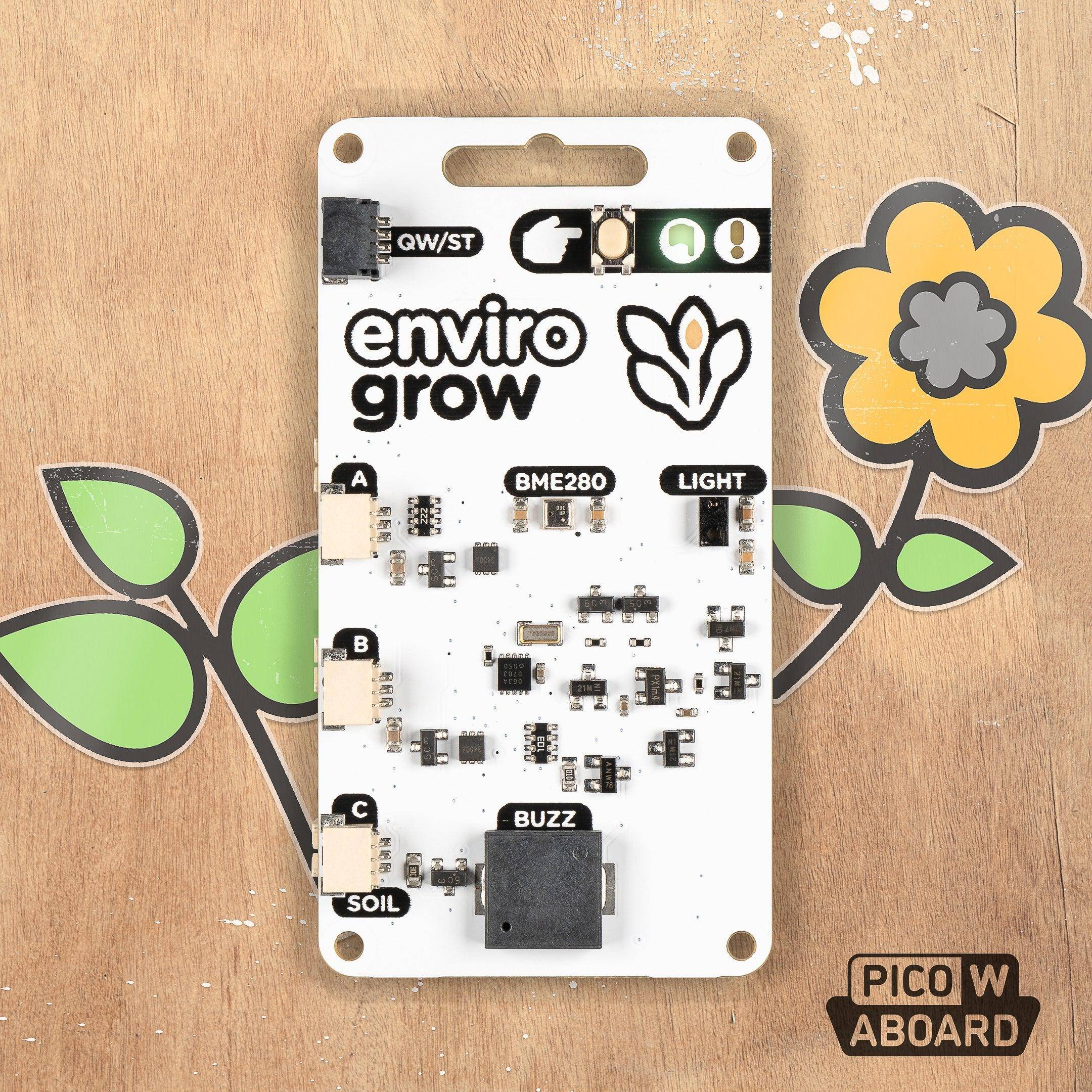 Enviro Grow (Pico W Aboard), Enviro Grow + Sensors