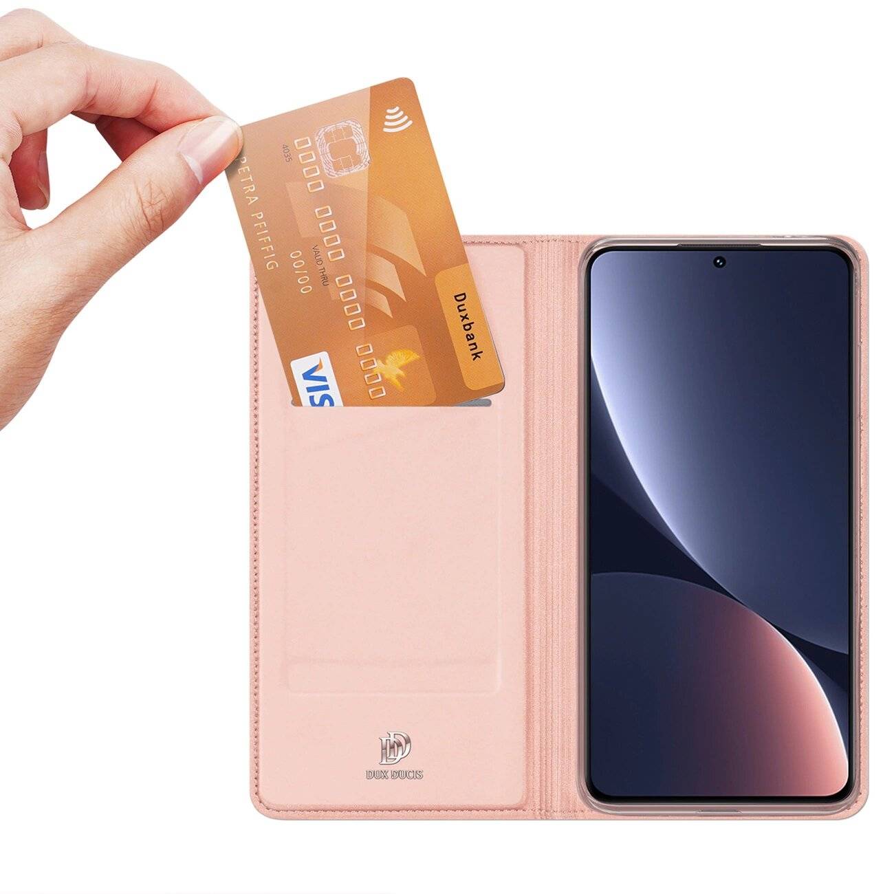 Dux Ducis Skin Pro Hülle Xiaomi 13 Flip Card Wallet Stand Pink