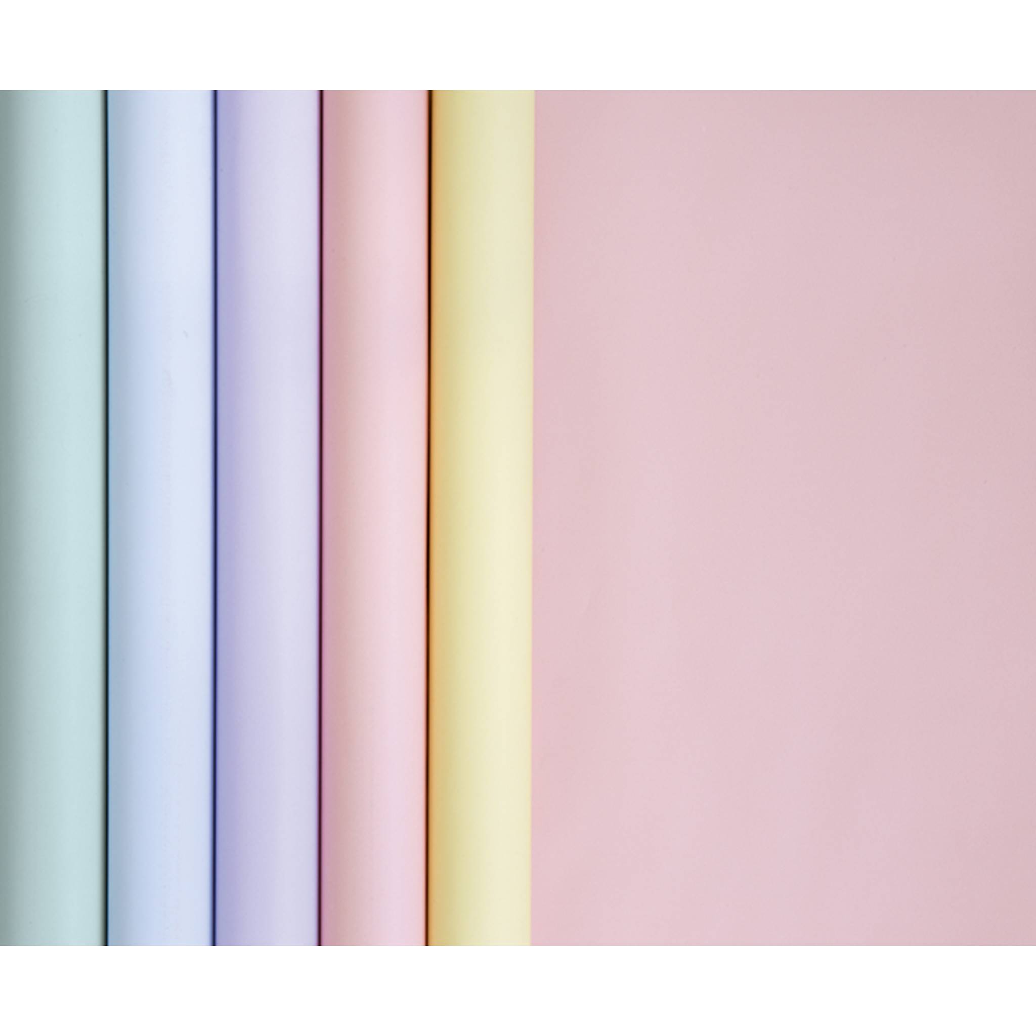 Clairefontaine 20x Tiny Rolls Geschenkpapier 5x0,35m Pastellfarben sort. 95801C