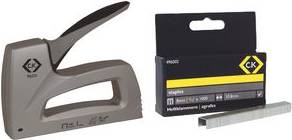 C.K Handtacker, für Klammern 6 bis 14 mm mit robustem Aluminiumgusskörper, ergonomischer Bi-Material- (496001)