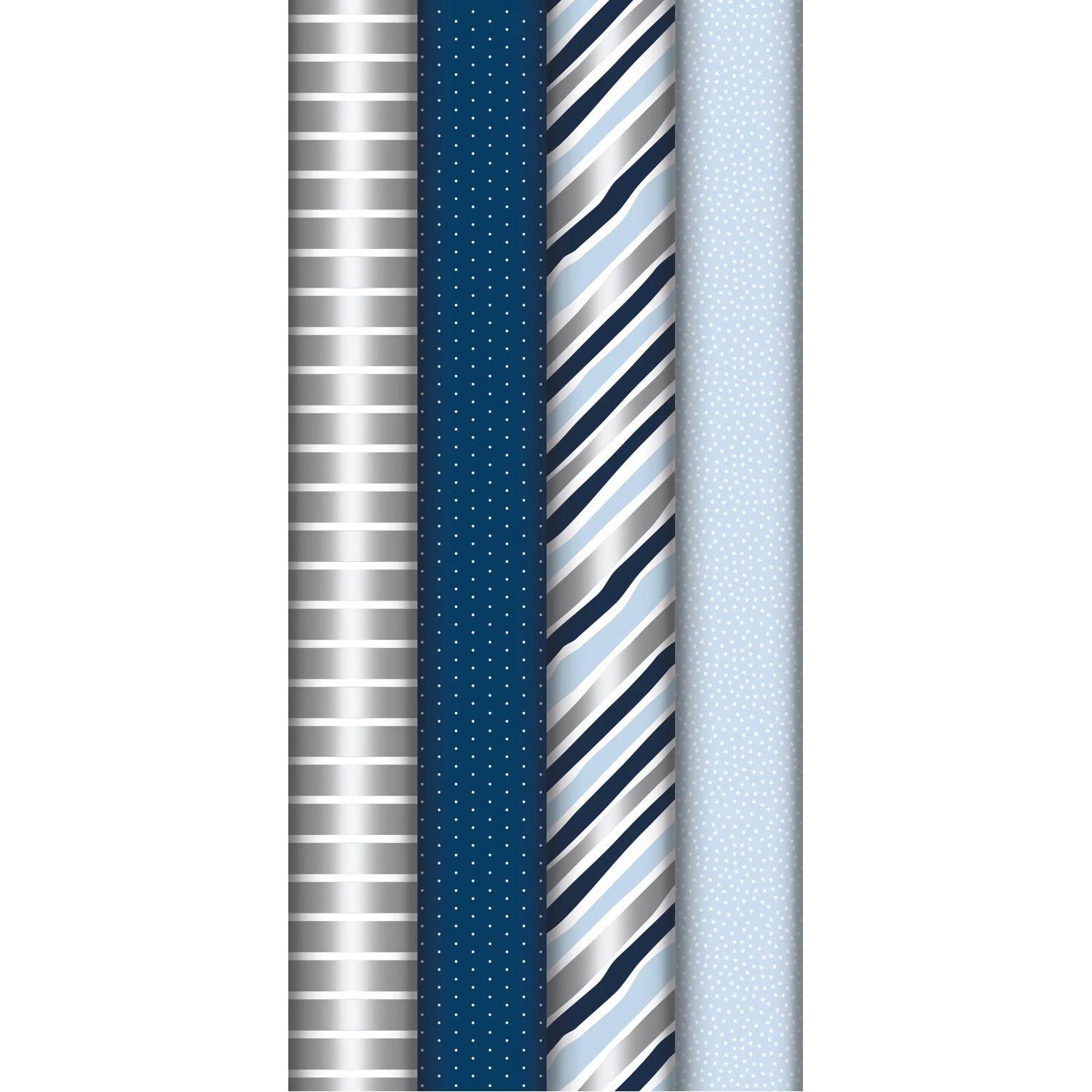 Clairefontaine 20x Geschenkpapierollen 5x0,70m Punkte blau & weiß Sort.202074C
