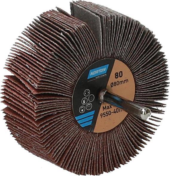 Fächerschleifer m.Schaft R207Plus 80x30x6 P80