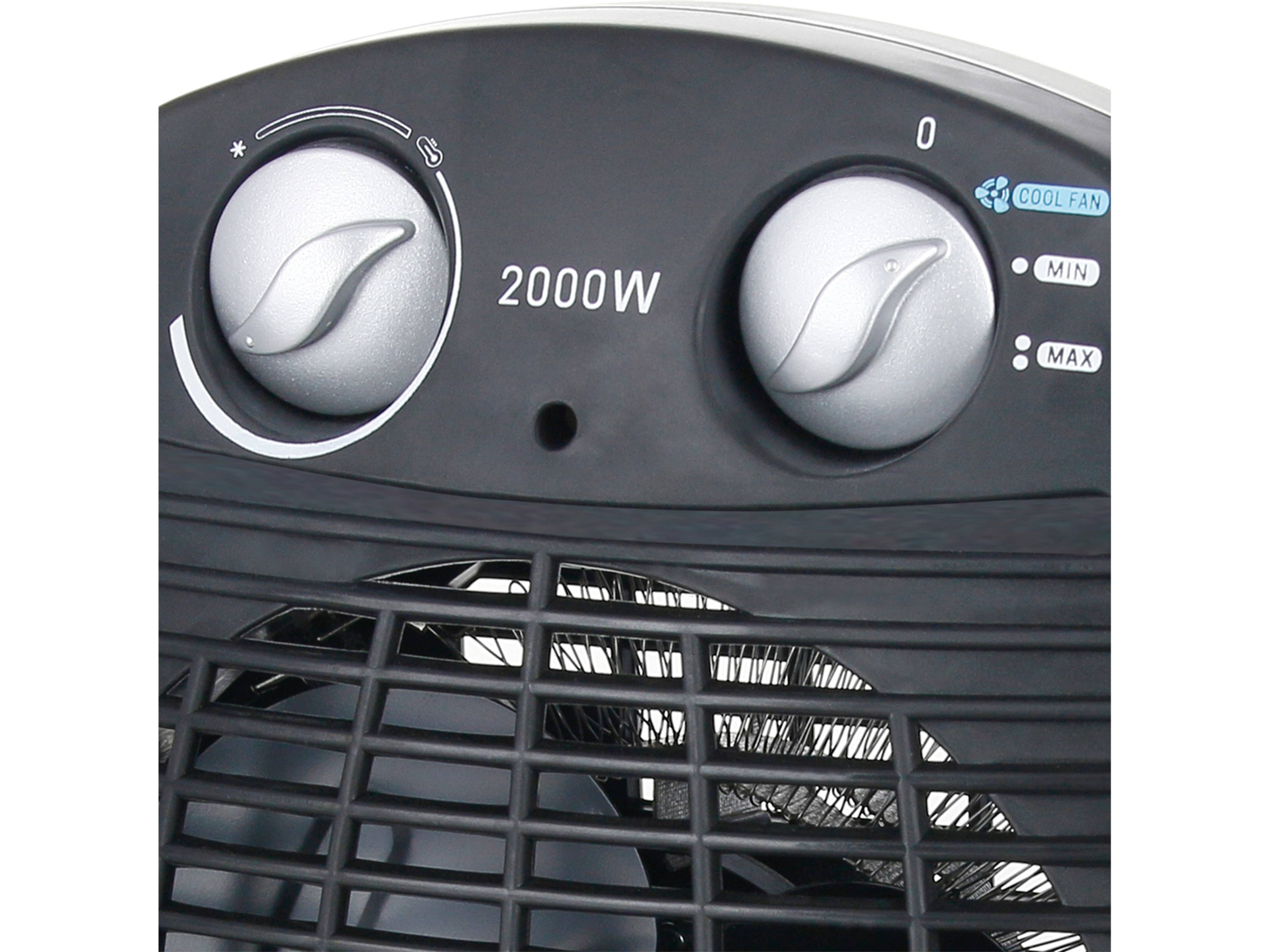 EMERIO Heizlüfter FH-106737.2, 2000 W, Kühllüfter-Funktion, schwarz