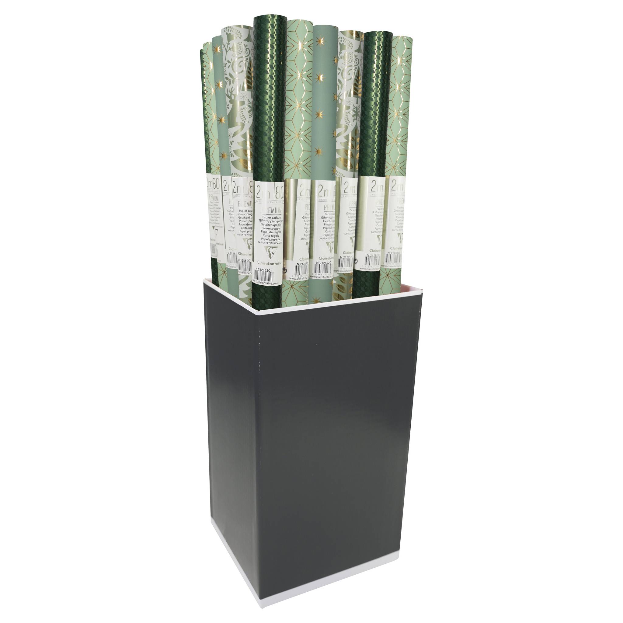 Clairefontaine 30x Geschenkpapierrollen 2x0,70m Weihnachten Wald Sort.212891C