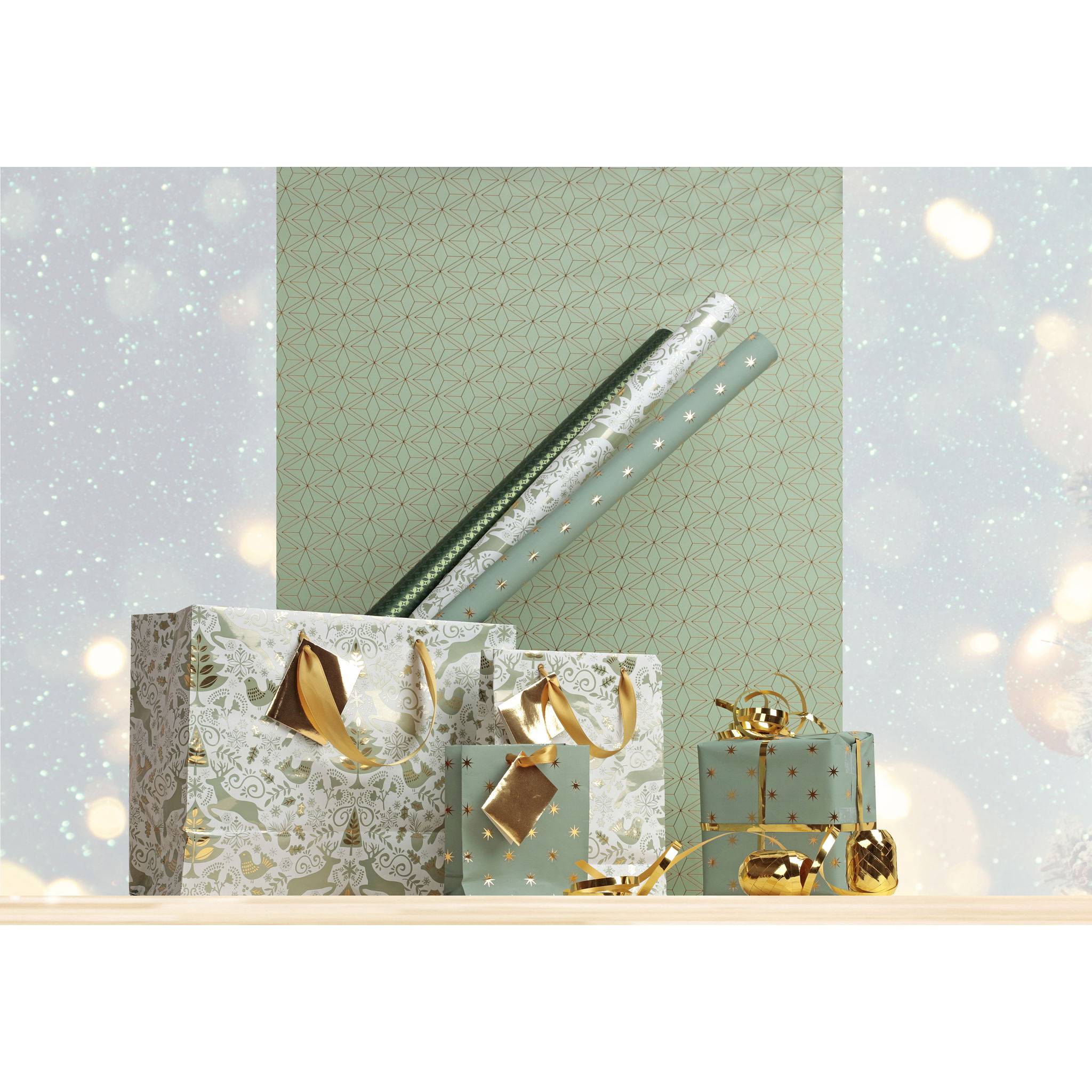 Clairefontaine 30x Geschenkpapierrollen 2x0,70m Weihnachten Wald Sort.212891C