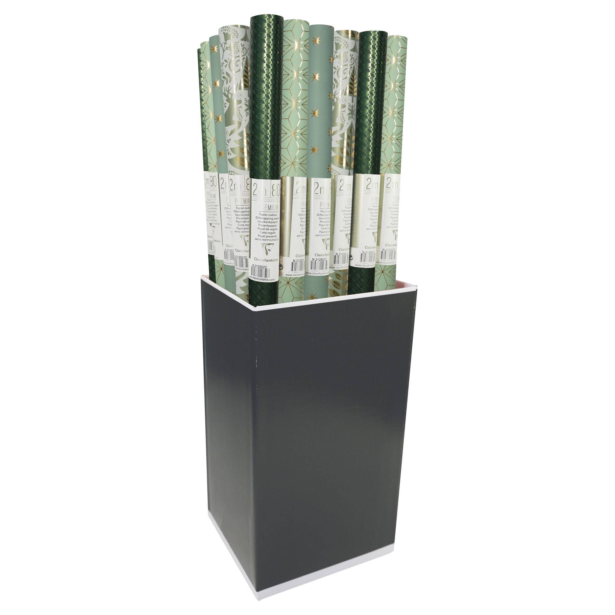 Clairefontaine 30x Geschenkpapierrollen 2x0,70m Weihnachten Wald Sort.212891C
