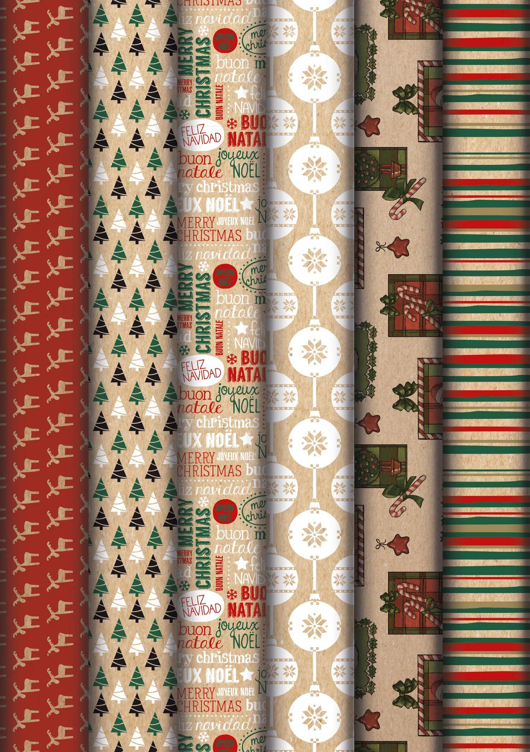 Clairefontaine 60x Geschenkapier Kraft braun 60 Rollen 2x0,7m Sortierung 223799C