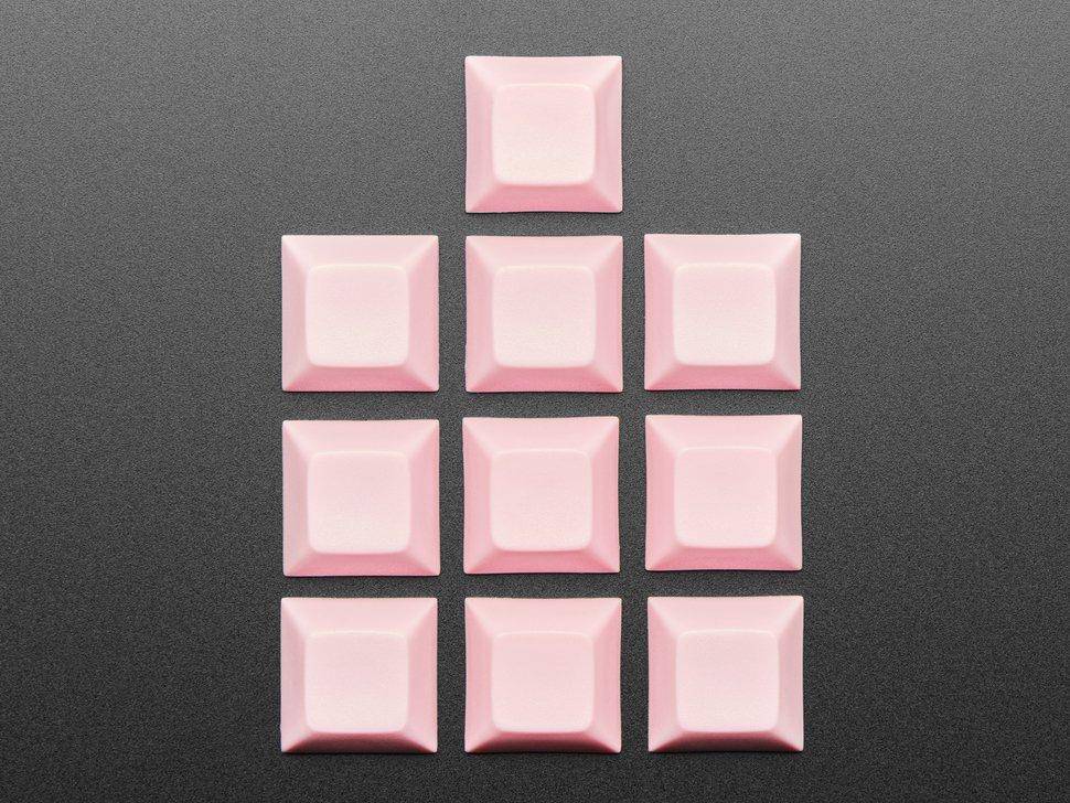 Pinke DSA Keycaps für MX-kompatible Schalter, 10er-Pack