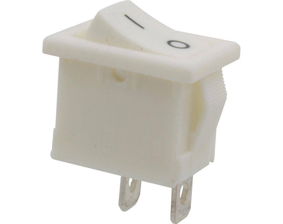 Wippschalter, 1-polig, weiss, ON-OFF, IO Beschriftung