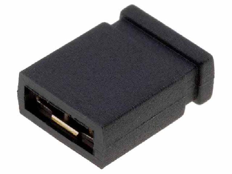 Jumper, kurze Ausführung, geschlossen, RM 2,54mm, schwarz