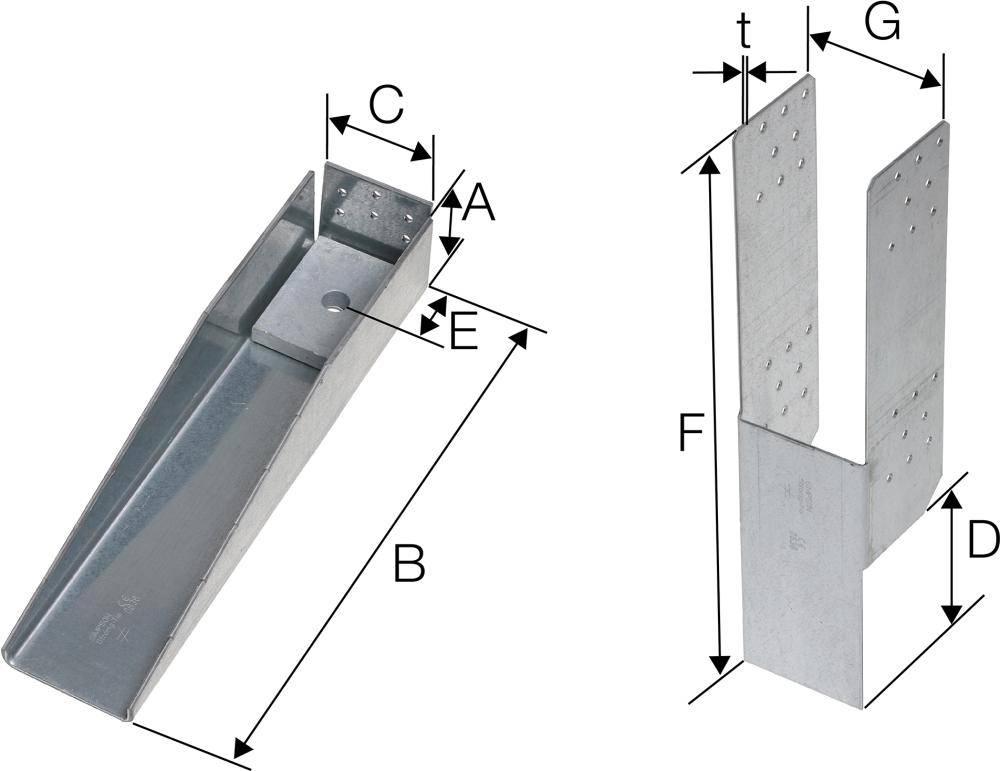 SST Zuganker 2-teilig HD2P60G-B