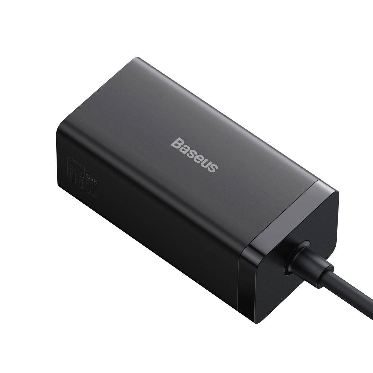 Baseus Schnellladegerät GaN5 Pro HUB HDMI 2 x USB-C / USB-A / HDMI 4K 30Hz 1,5m schwarz + USB-C Kabel 100W 40Gb/s 1m