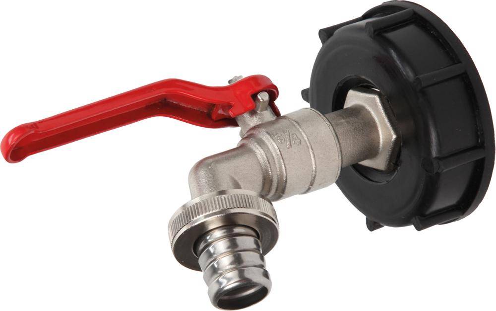Kugelhahn Metall 3/4"zu IBC-TankFloraworldBeschaffungsartikel