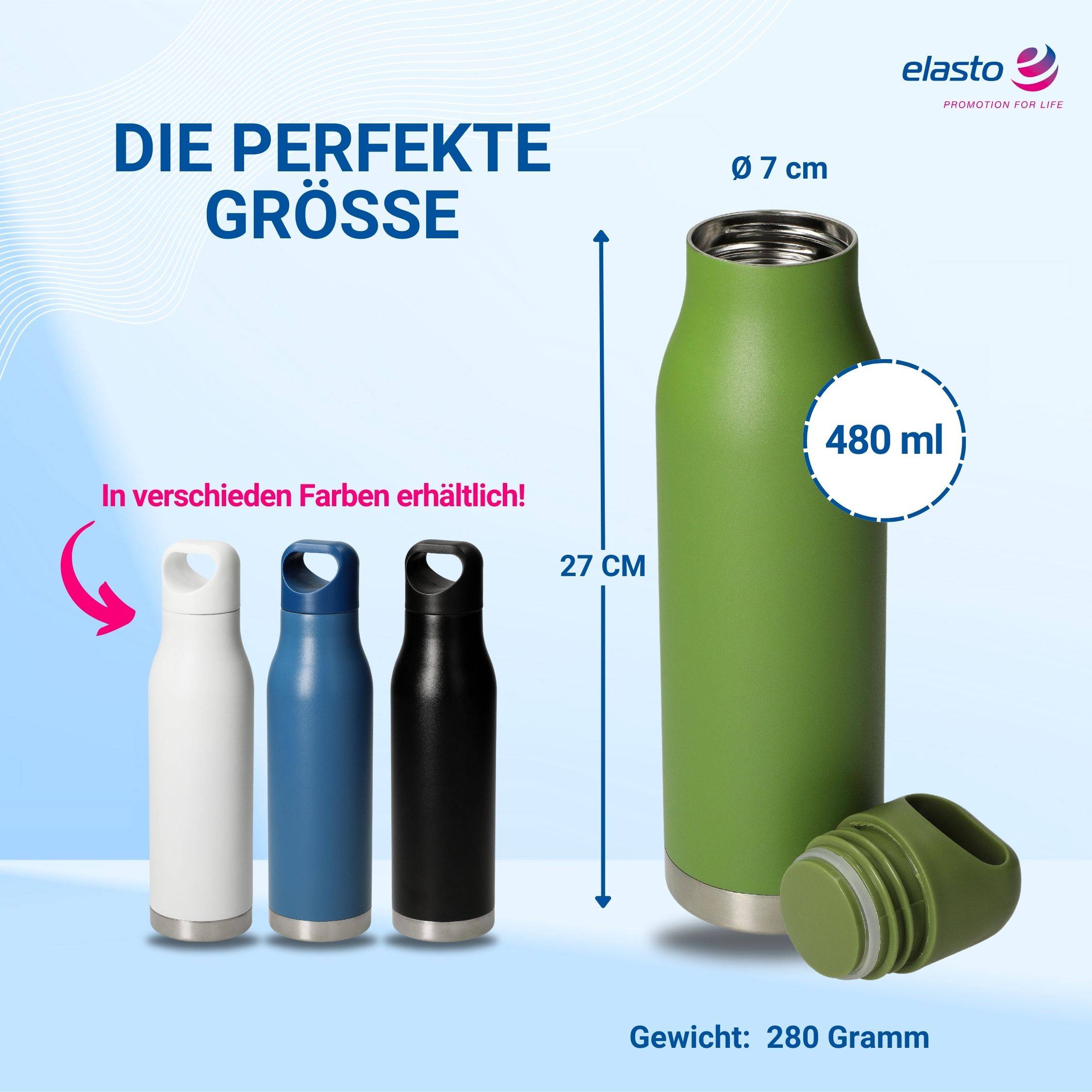 480 ml Vakuumflasche "Orlando" Wasserflasche aus Edelstahl
