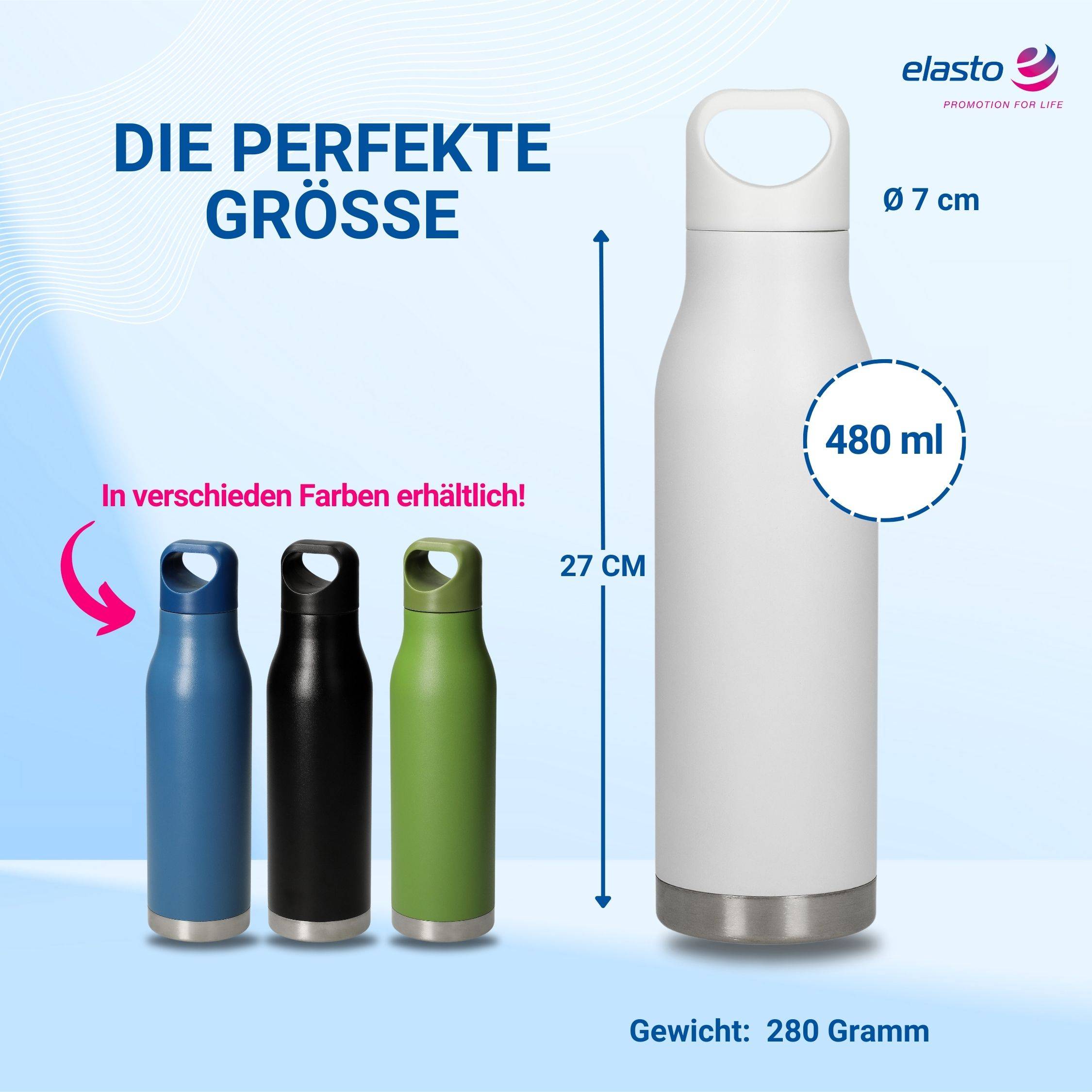 480 ml Vakuumflasche "Orlando" Wasserflasche aus Edelstahl