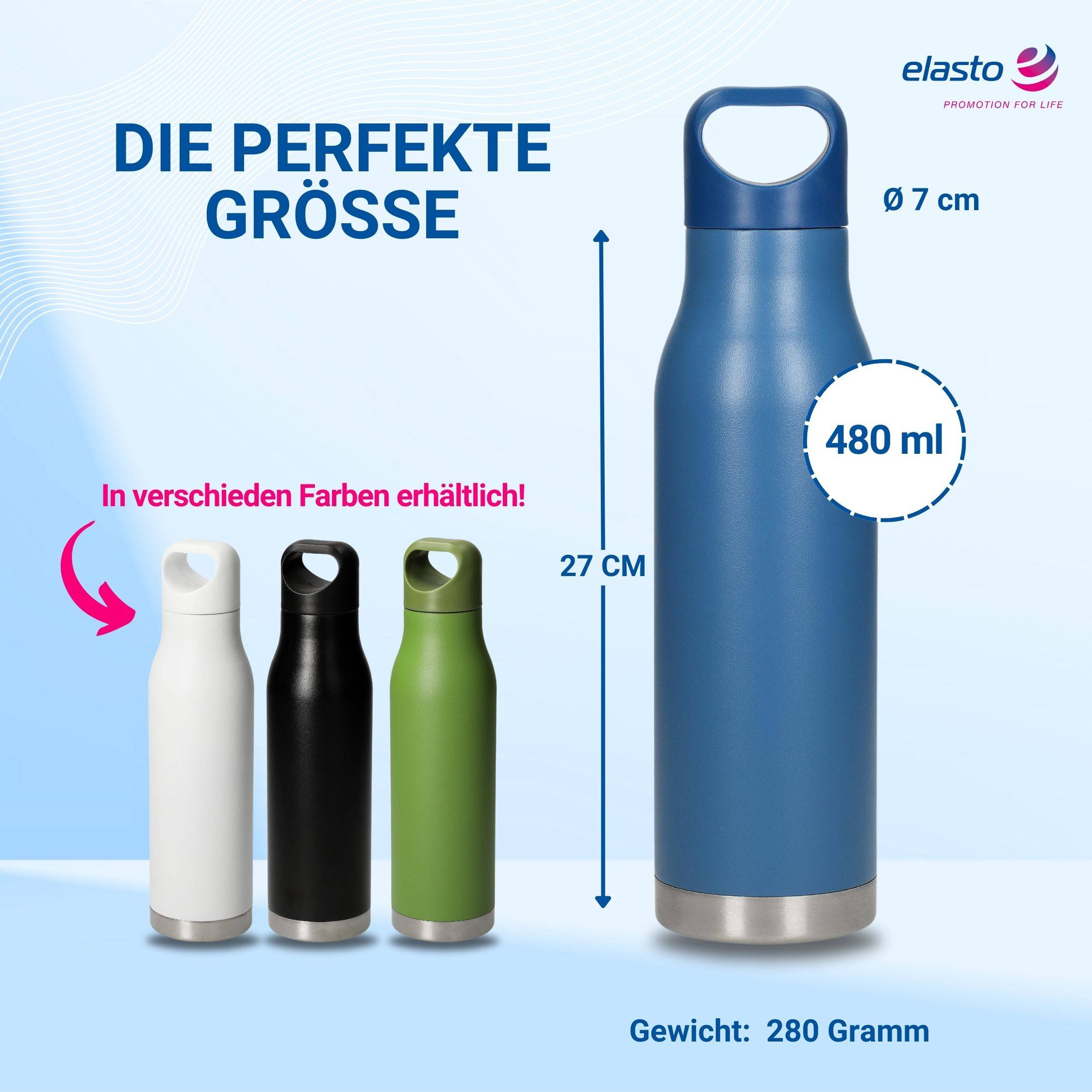 480 ml Vakuumflasche "Orlando" Wasserflasche aus Edelstahl