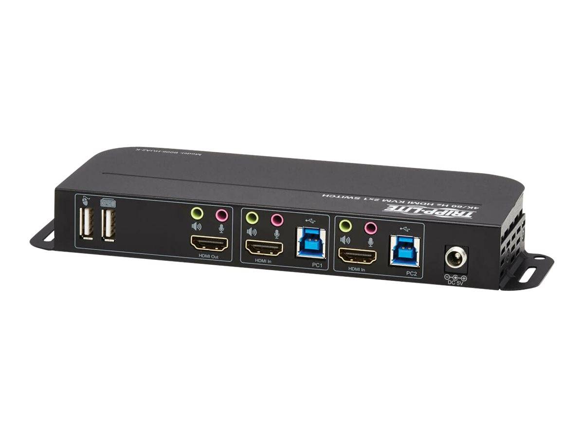 TRIPP - Eaton Tripp Lite series HDMI KVM, 2-Port 4K 60Hz 4:4:4, HDR, HDCP 2.2 Support, IR Remote and USB Cables