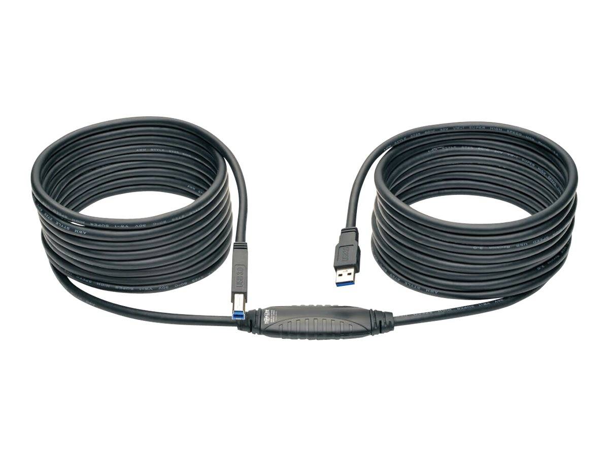 Tripp Lite 25ft USB 3.0 SuperSpeed Active Repeater Cable A Male/B Male 25' - USB-Kabel - USB Type B (M)