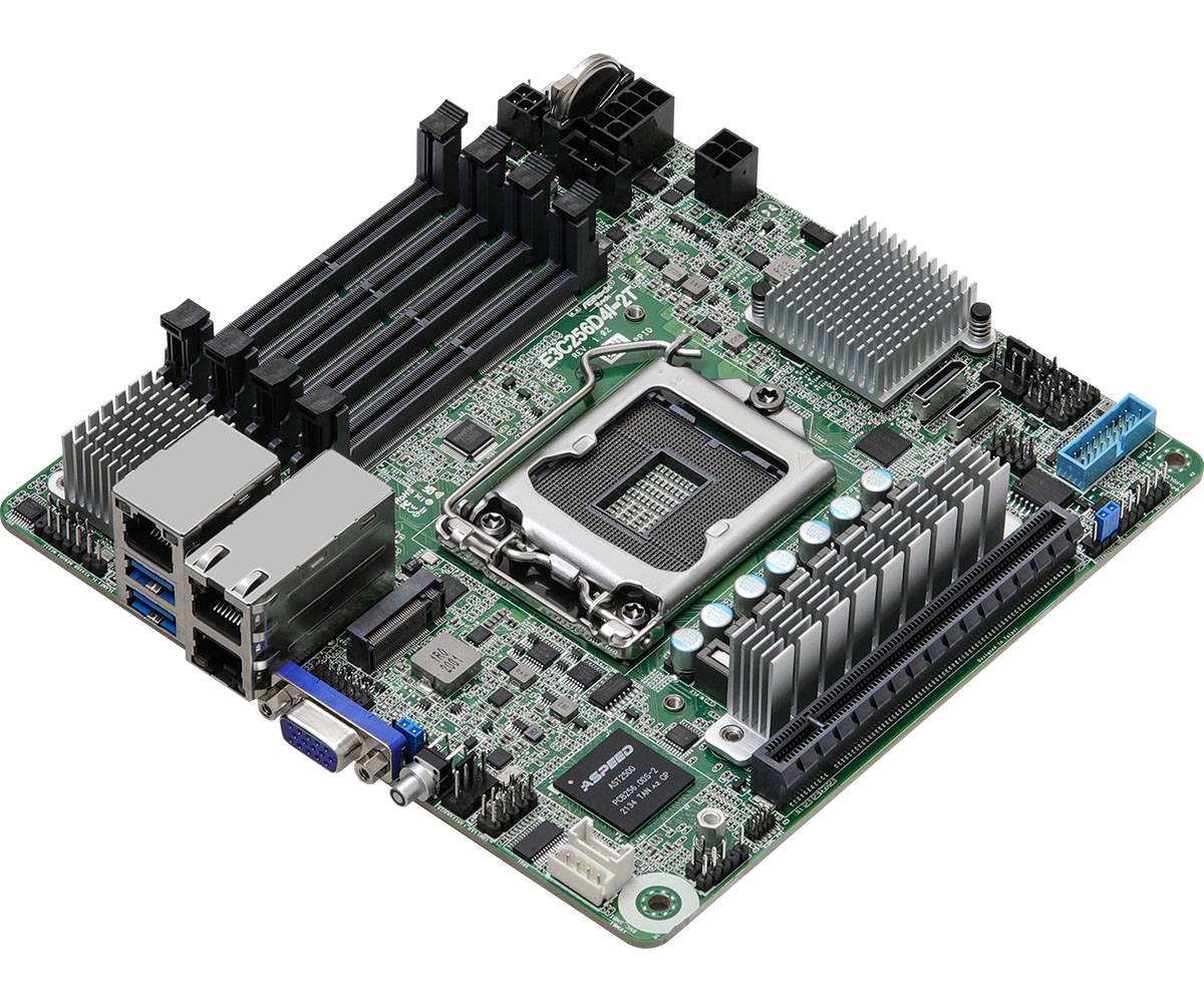 ASRock Mainboard E3C256D4I-2T mini-ITX Sockel 1200 Single