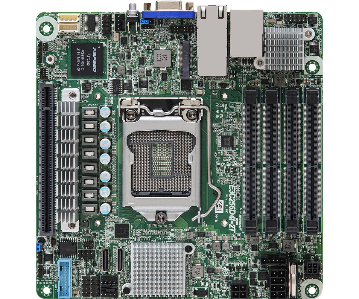 ASRock Mainboard E3C256D4I-2T mini-ITX Sockel 1200 Single