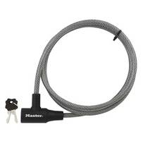 MASTERLOCK - MASTER LOCK Kabelschloss mit Schlssel, Lnge: 1,8 m, Durchmesser: 10 mm; schwarz, 1800 m, Schlüssel, Stahl,
