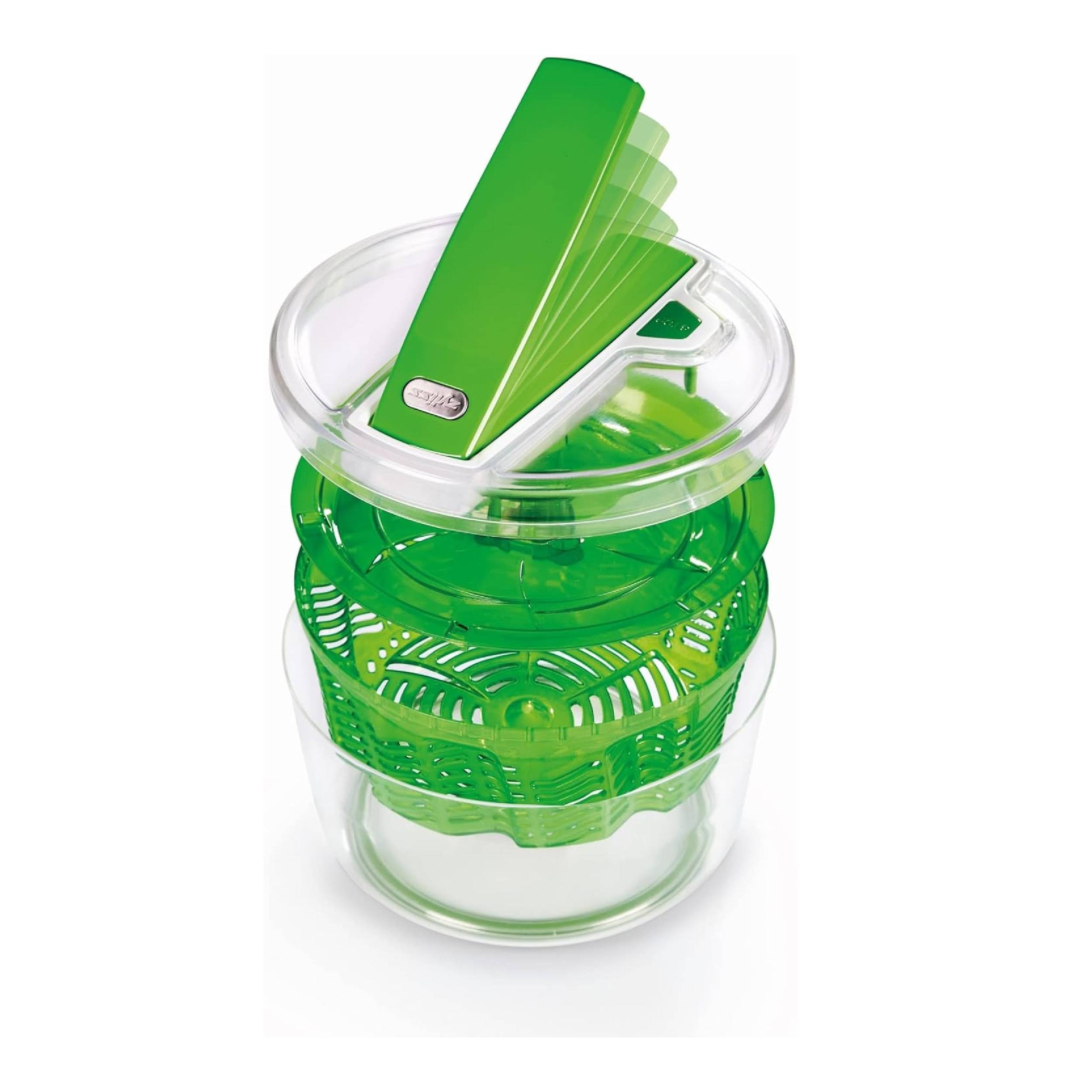 Zyliss | Swift Dry Salatschleuder | 6 Liter | Kunststoff | Grün | Salattrockner inklusive Salatschüssel | Aquavent Technologie