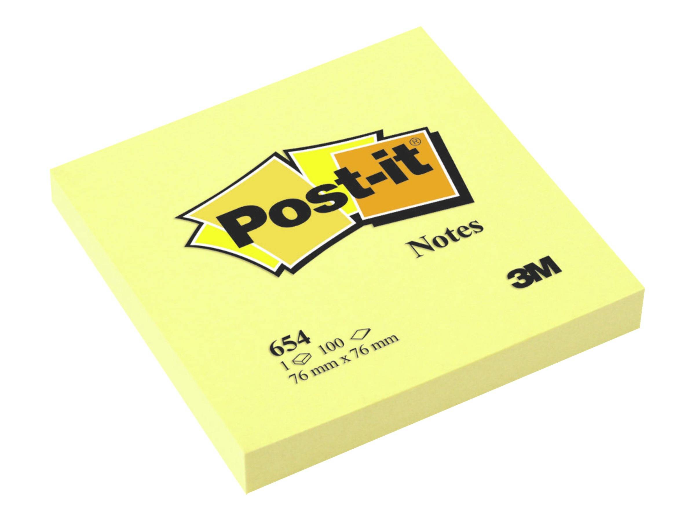 3M - Post-it 654 - Notizen - 76.2 x 76.2 mm - 1200 Blatt (12 x 100)