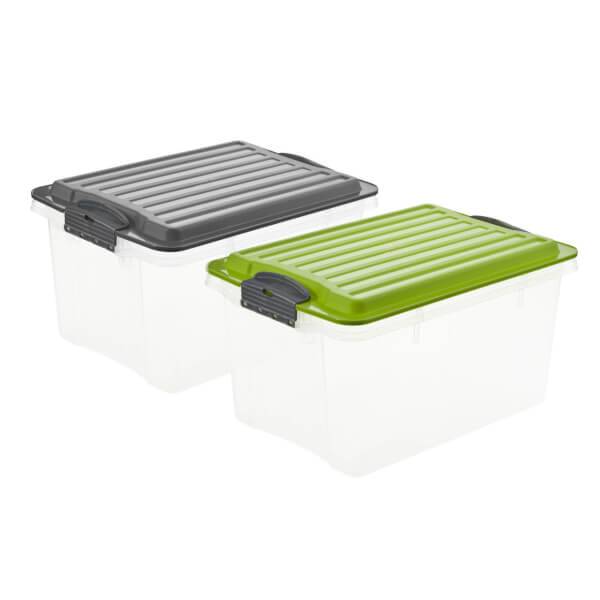 rothopro Stapel Aufbewahrungsbox mit Deckel Fassungsvermögen: 4,5 l