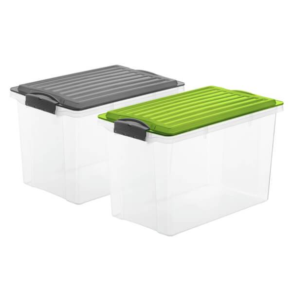 rothopro Stapel Aufbewahrungsbox mit Deckel Fassungsvermögen: 19,0 l