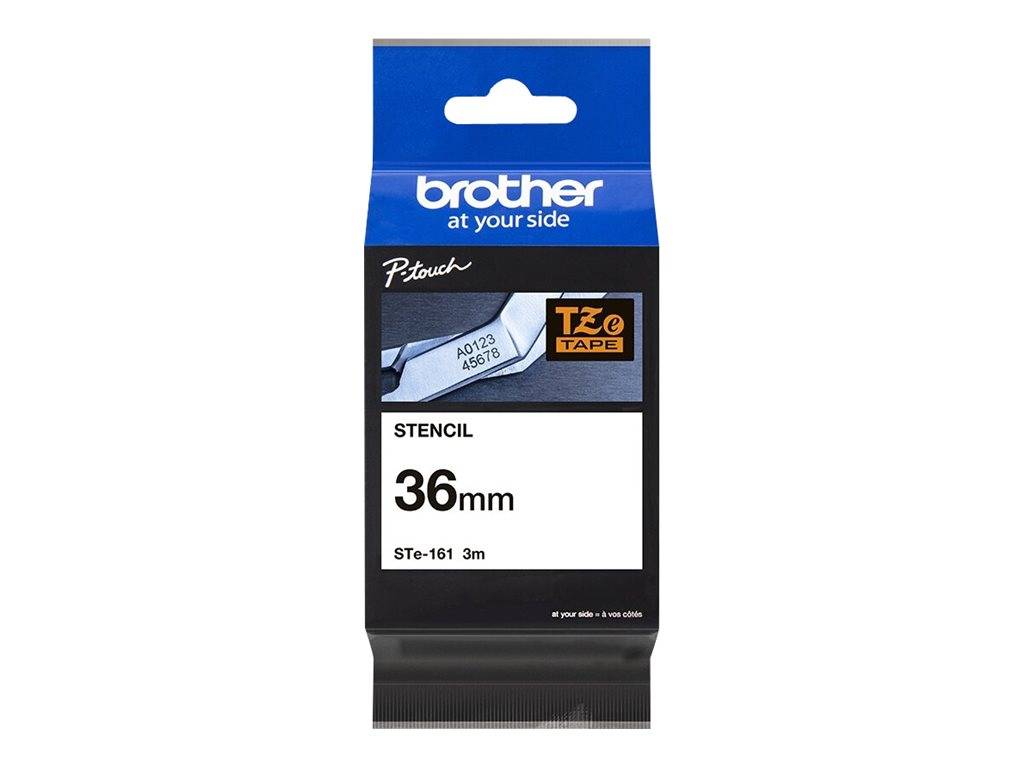 Paket mit Brother-Schablonenbandrolle, 36 mm Breite, Modell STe-161, 3 Meter lang, mit 