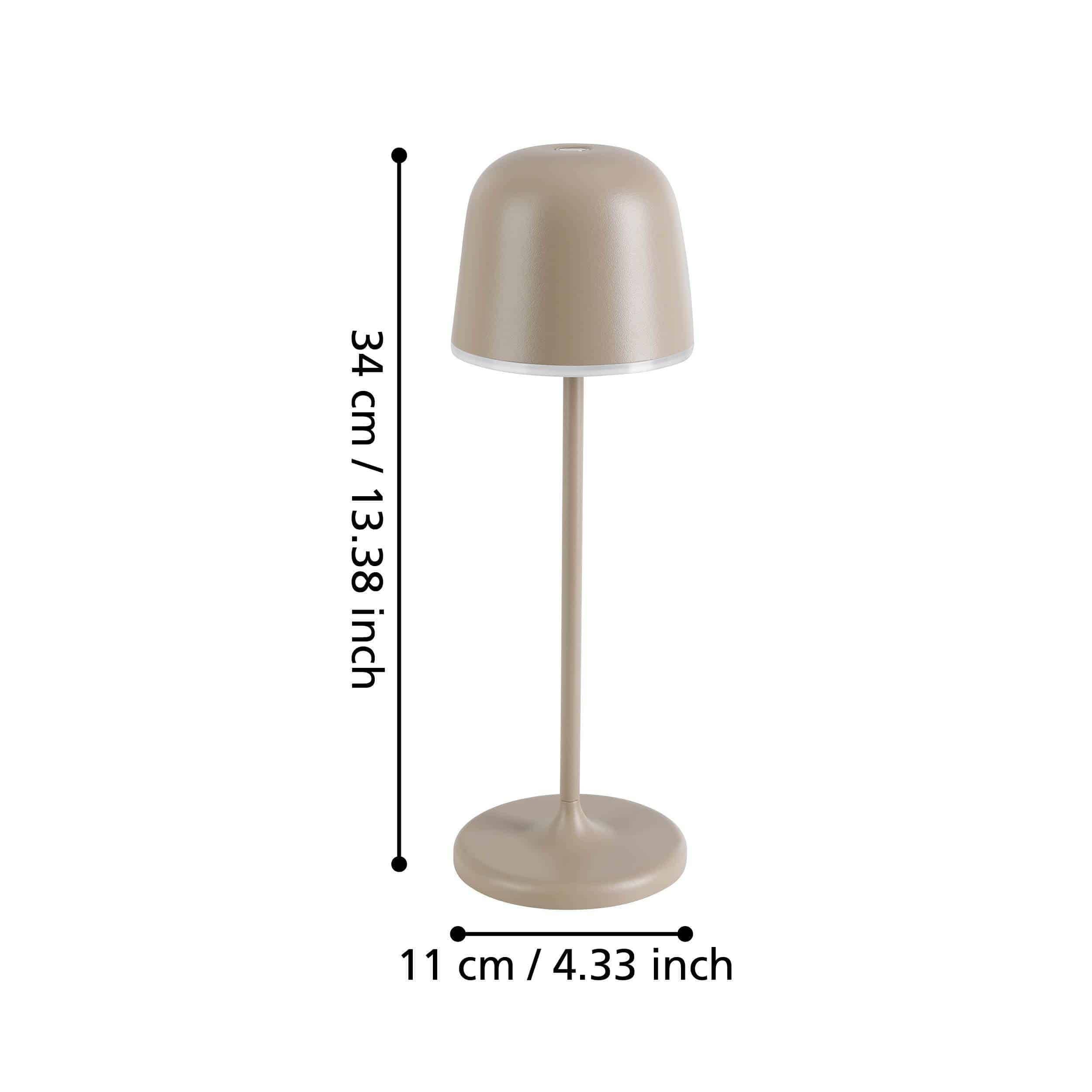 EGLO LED-Akku-Tischleuchte 900461 sand, 2,2 W, 200 lm, 3000 K, IP54