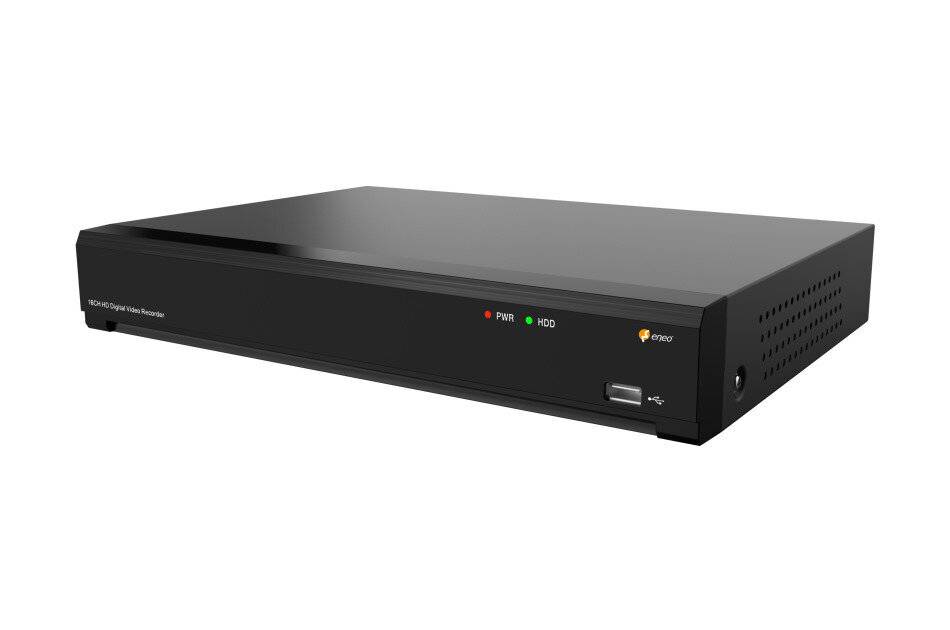 eneo MNR-18N16000A, Hybrid HD Video Rekorder 16-Kanal Analog, 8-Kanal IP, HDMI, 1xSATA, ohne HDD
