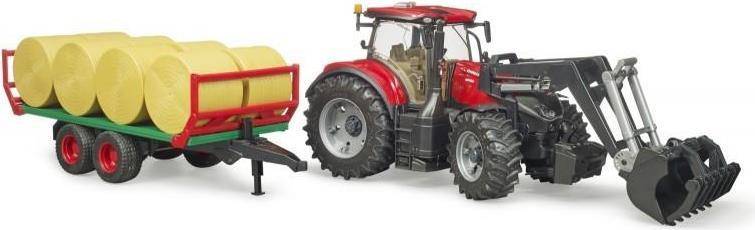 Bruder Case IH Optum 300 CVX mit Frontlader und Anhänger (03198) (03198)