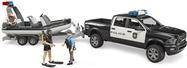 bruder RAM 2500 Polizei Pickup, L+S,Anh.,Boot (2507)