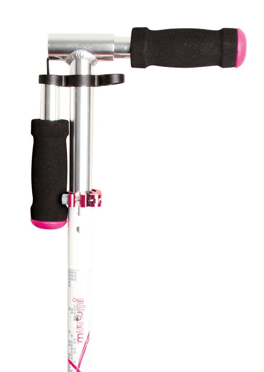 muuwmi Aluminium Scooter 125 mm weiß-pink