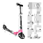 muuwmi Aluminium Scooter – Tretroller, 205 mm, ABEC 7, für Kinder und Erwachsene, , höhenverstellbar, pink