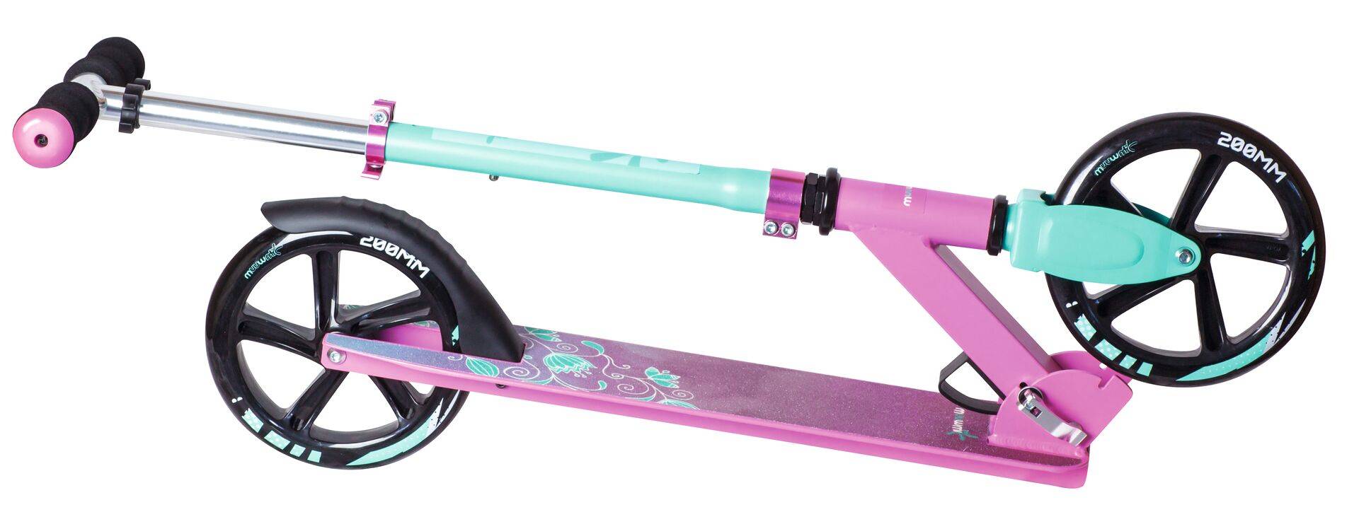 muuwmi Aluminium Scooter 200 mm pink-türkis