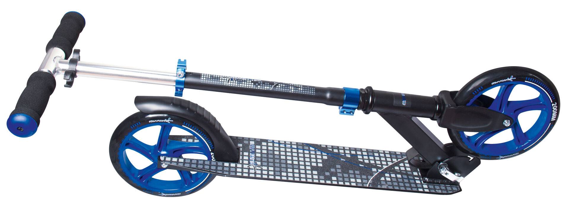 muuwmi Aluminium Scooter 200 mm schwarz-blau
